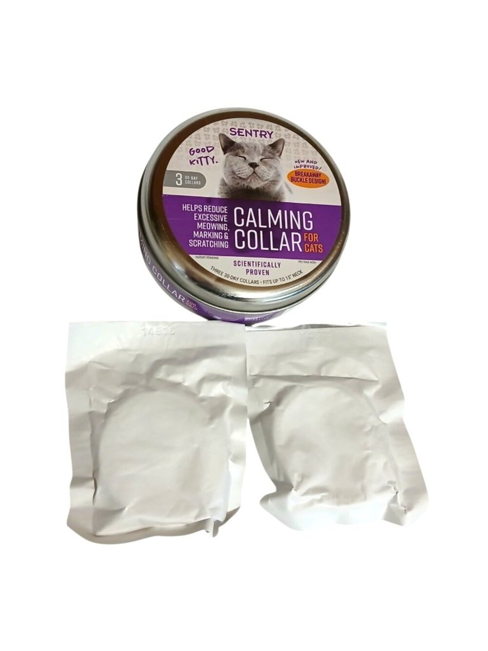 Sentry Calming Collar for Cats, Purple - 2 Count 30-days each (60 days Total)